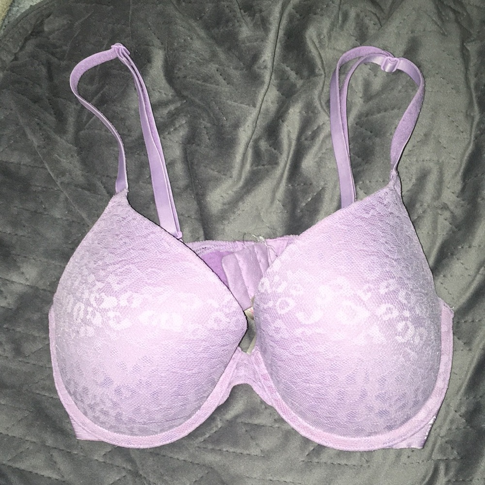 Victoria’s Secret lilac leopard print pattern bra